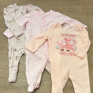 Misc Brands 3pk 3-6M Footie Set